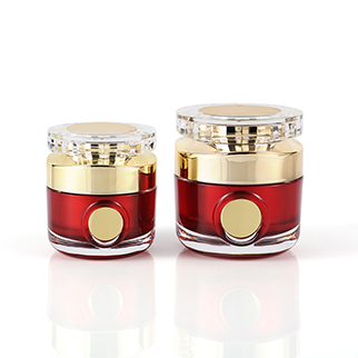 Red Cream Jars of Engraving Crystal Series-Zhejiang Haitong Plastic Technology Co. , Ltd. 